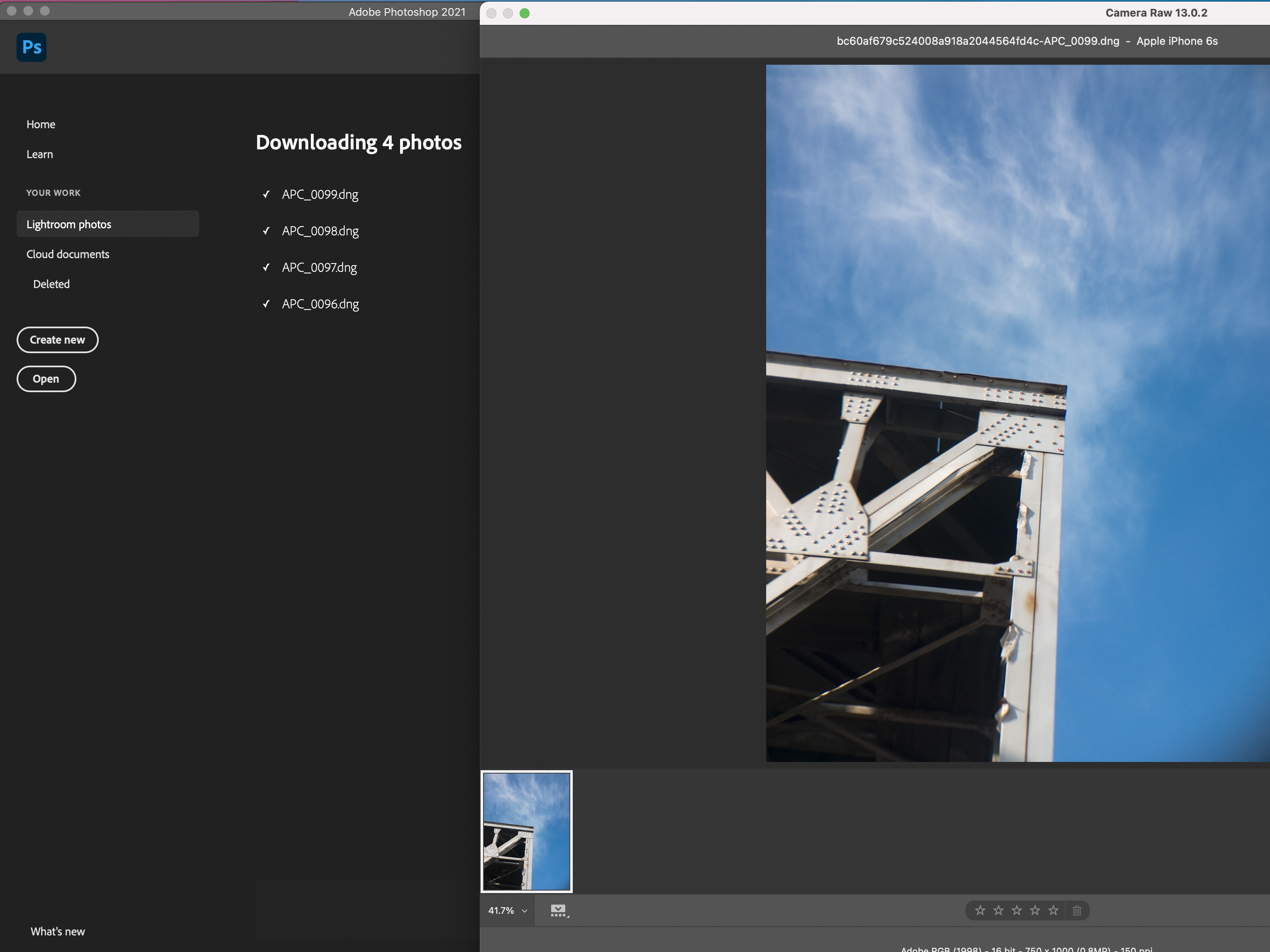 Adobe bridge convert raw to jpeg information