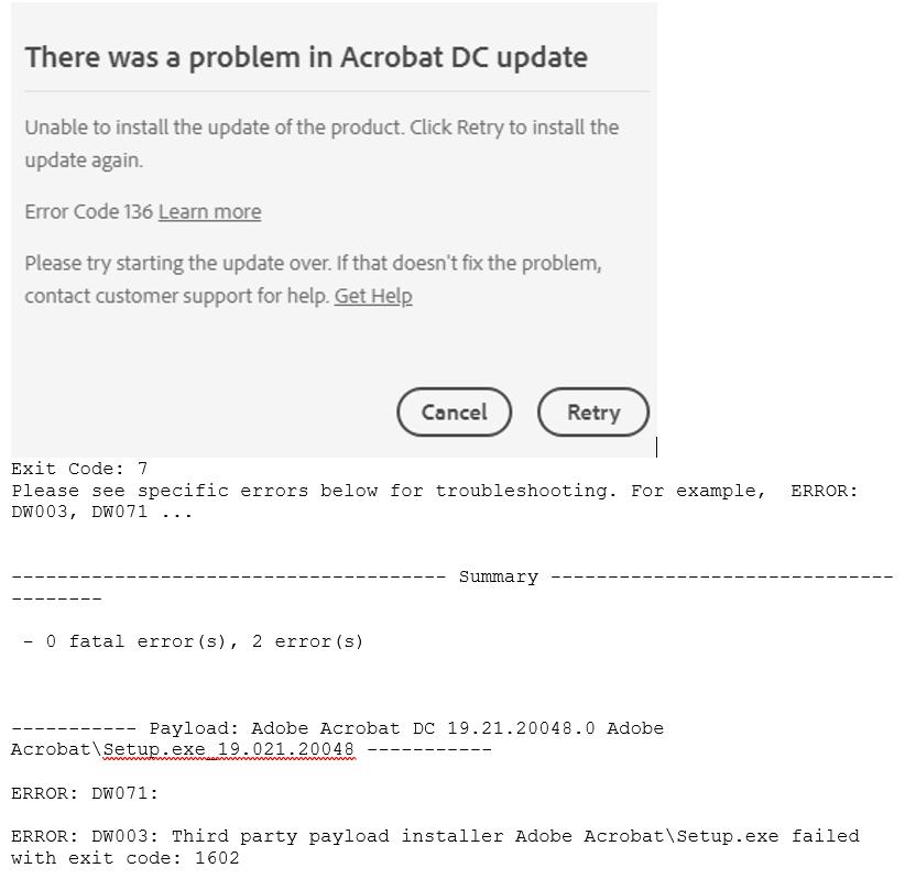 adobe acrobat pro dc download stops at 42