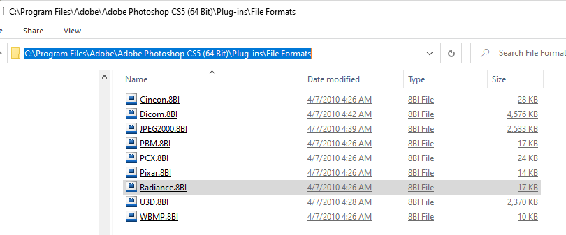 Photoshop CS5 Simplify list of Save As file types - Adobe