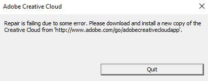 Adobe Creative Cloud Install Error: "Repair Is Fai... - Adobe Community ...