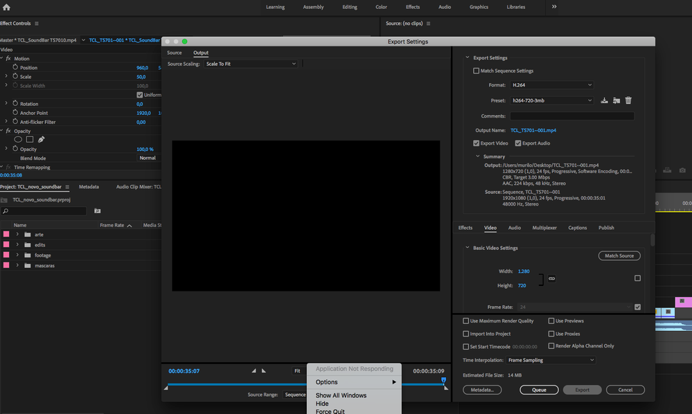 Premiere Pro - Export Crash (Application Not Respo... - Adobe Community ...