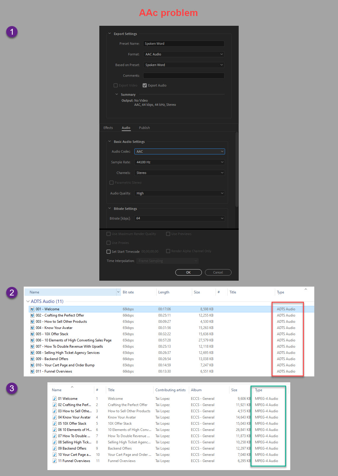 how to convert audio files from aac to mp3