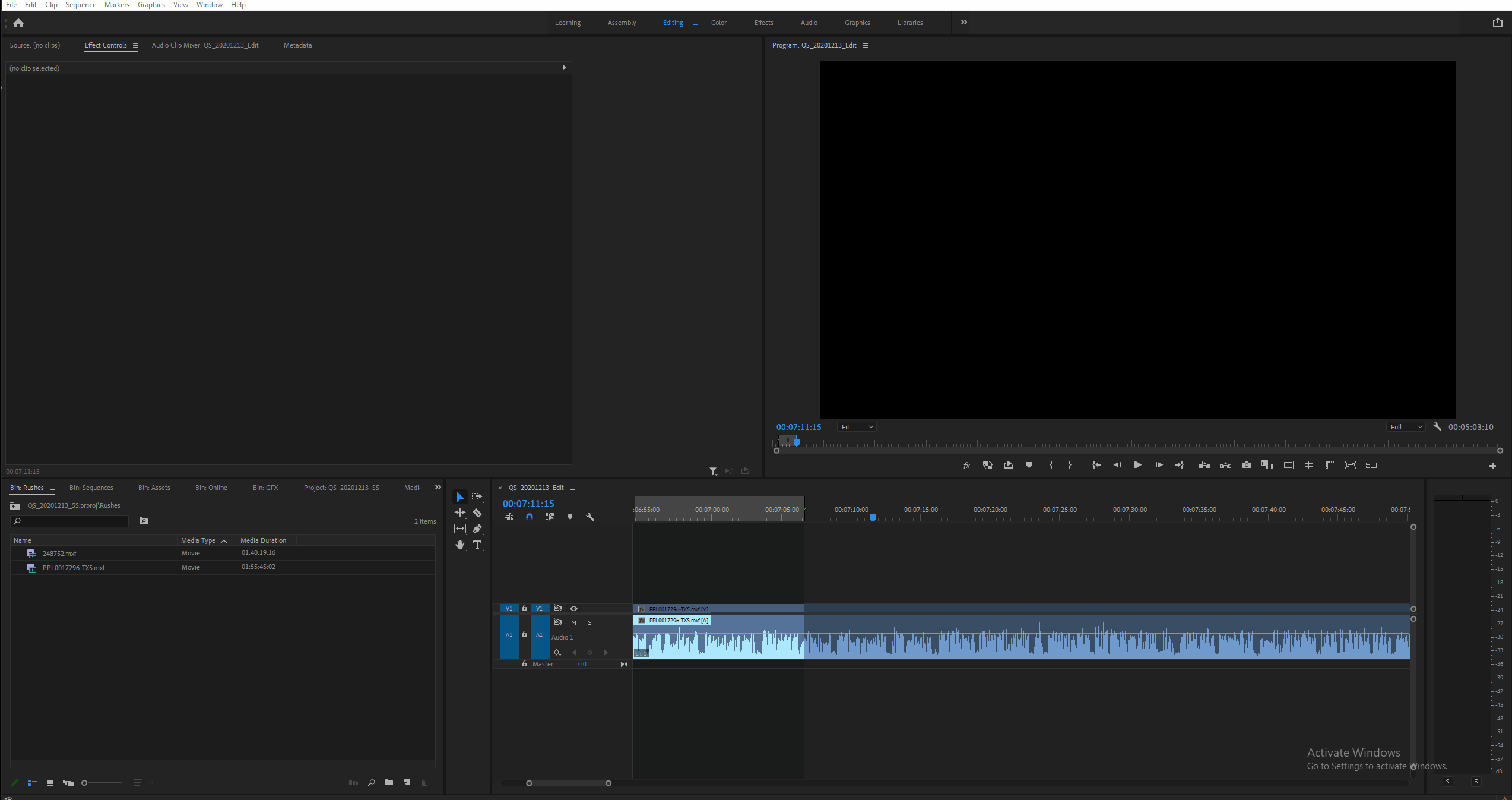 Program Monitor going black while editing Adobe Community 11695677