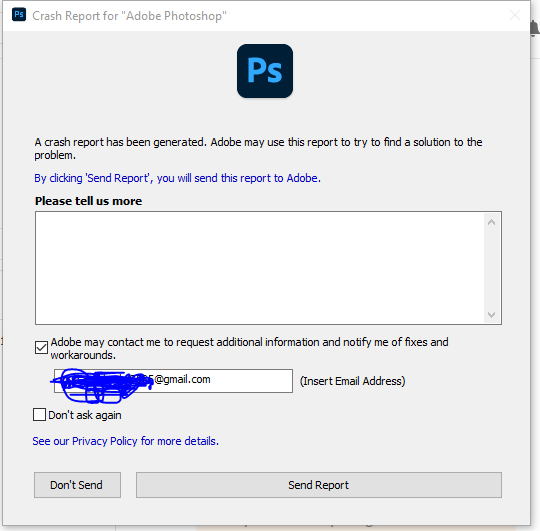 Photoshop Stopped Working - Adobe Community - 11711149