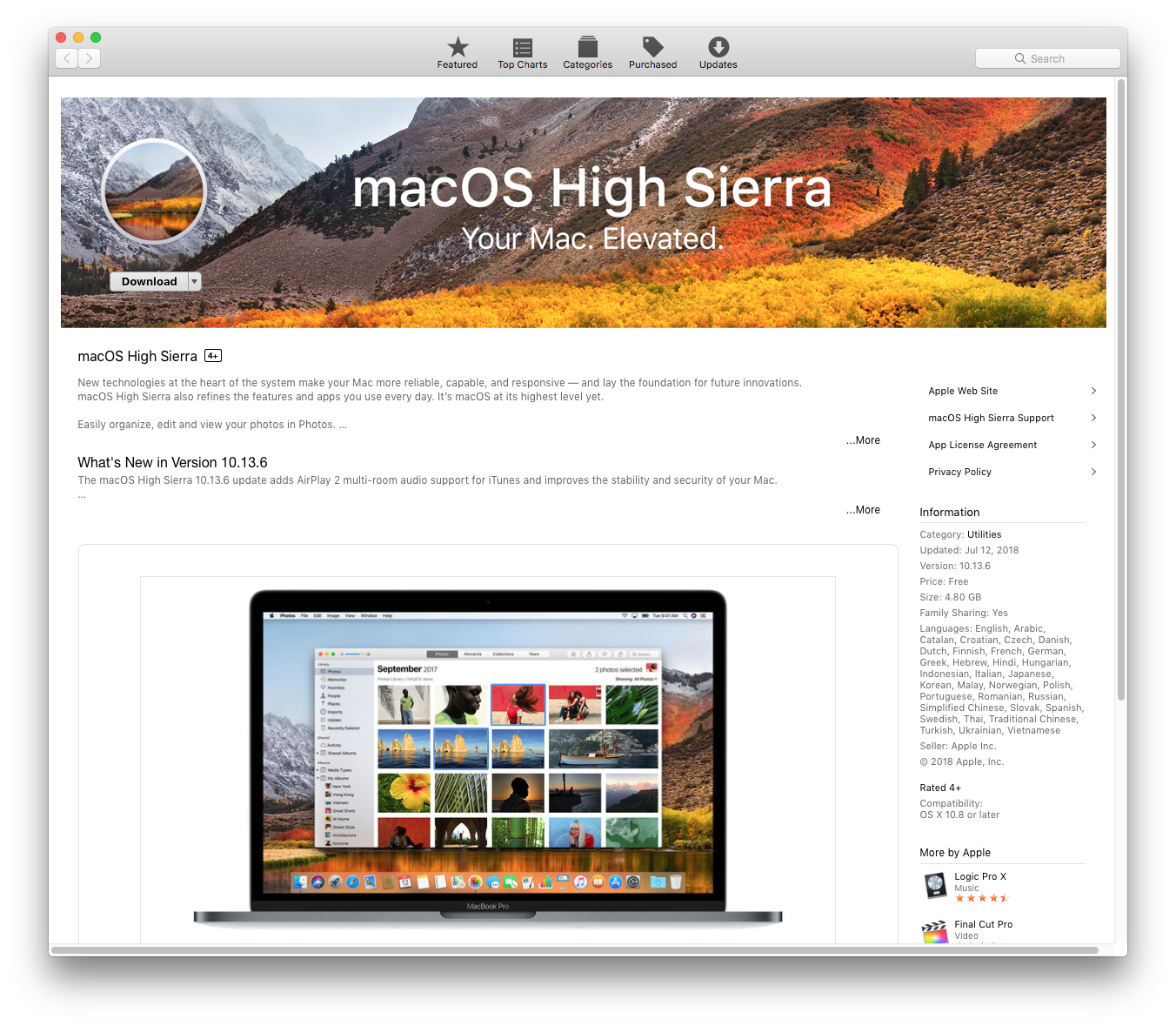 Настройка high sierra. Apple High Sierra. Apple 2017.