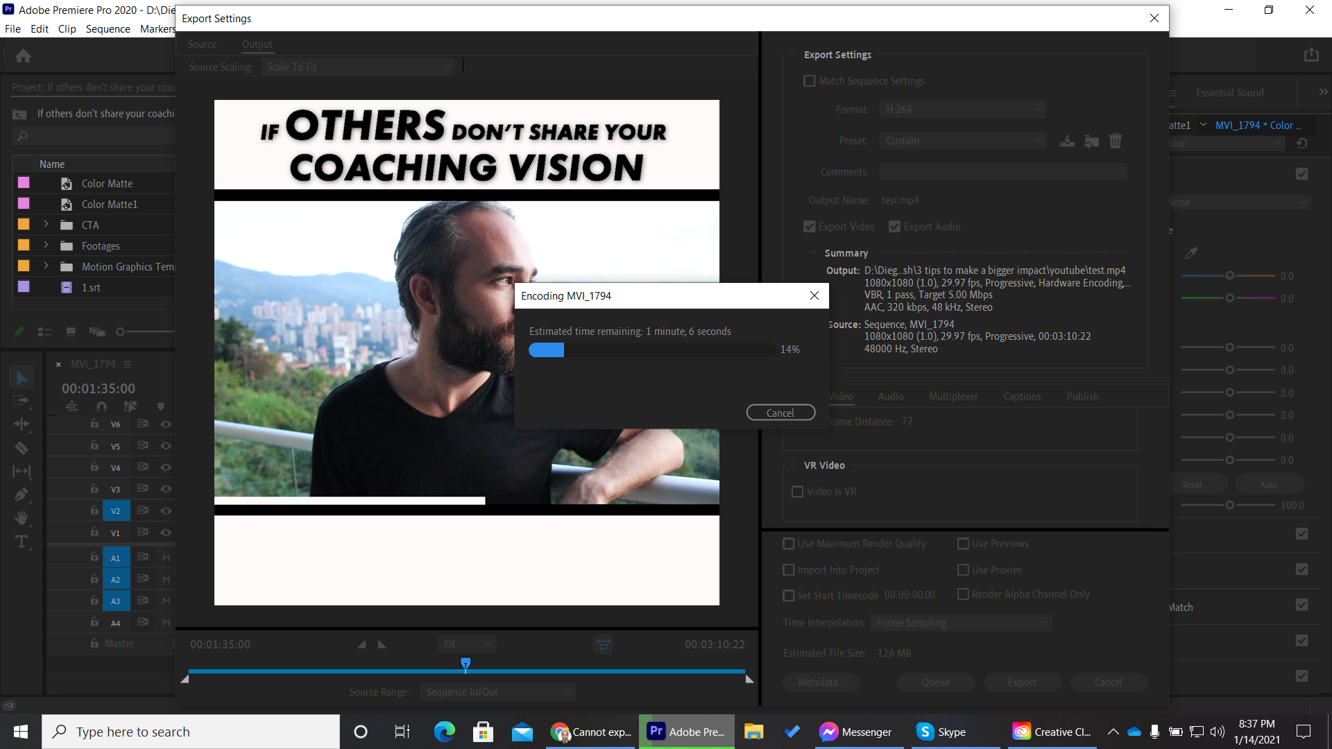 Cannot Export From Premiere Pro 14 8 Adobe Community 11748105   195867iE84FF79F61FF6DE7