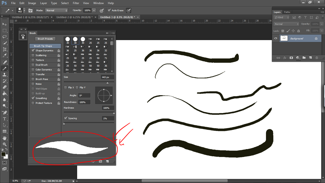 The lines of my brushes look weird - Adobe Community - 11755699