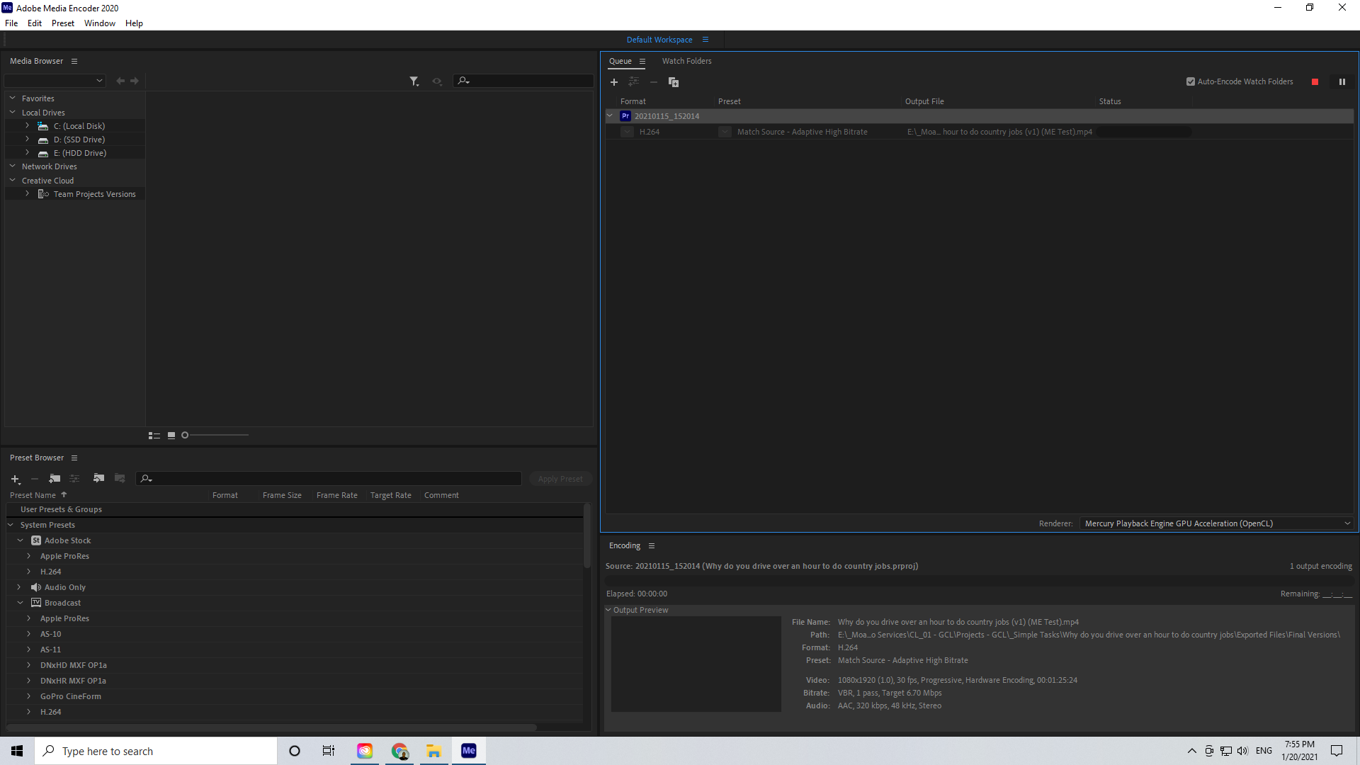 Media Encoder is not encoding when using the GPU Adobe Community