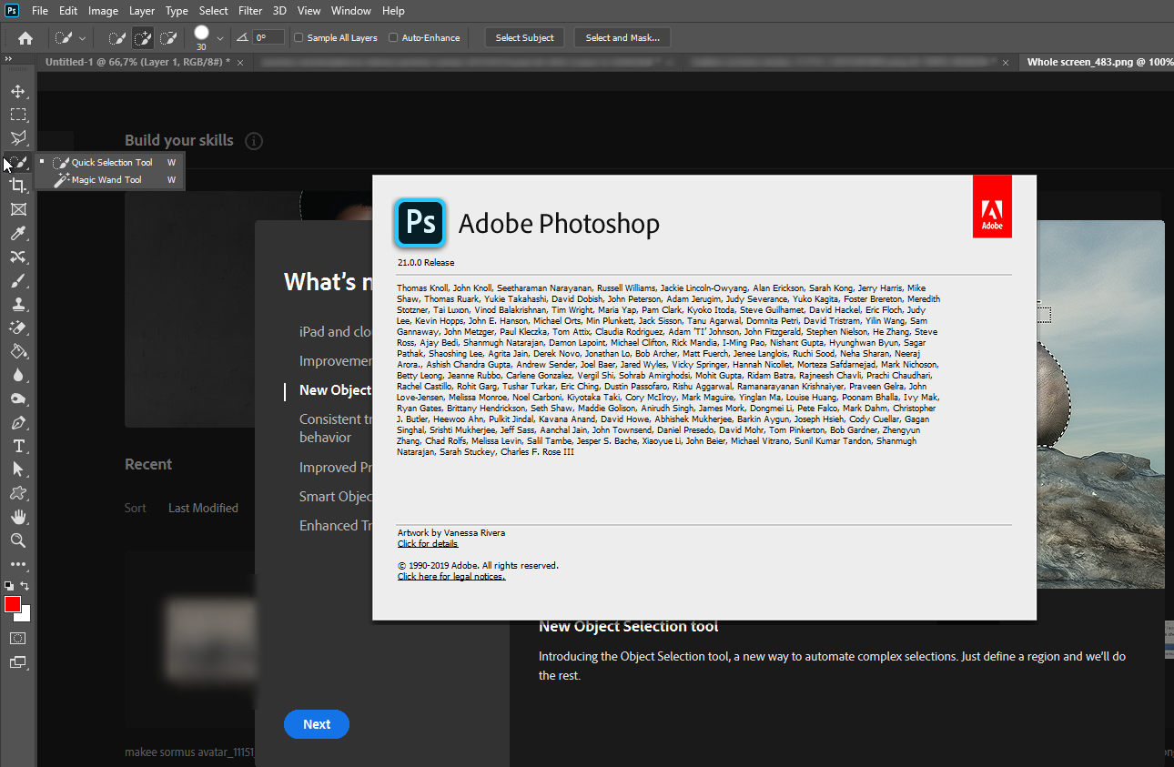 ps 2020 missing object select tool