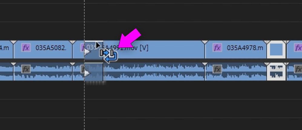 PR - Timeline Panel - Shuffle by holding Control + At after starting a click and drag, keeping clip in current Video Track.