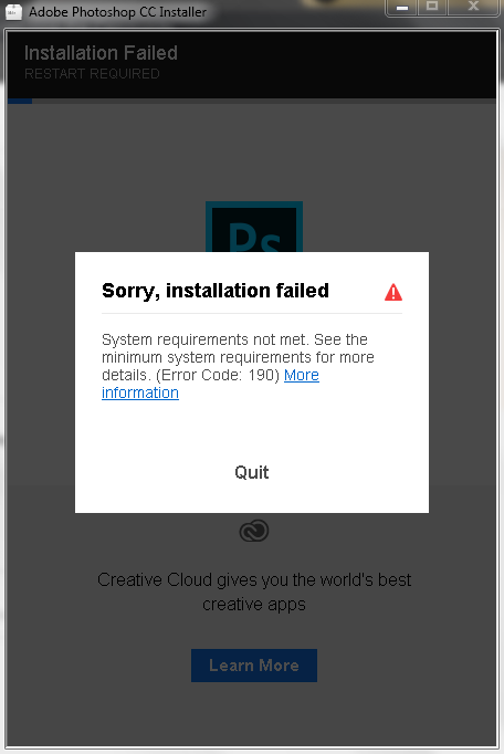 Installation Failed PS cc.PNG