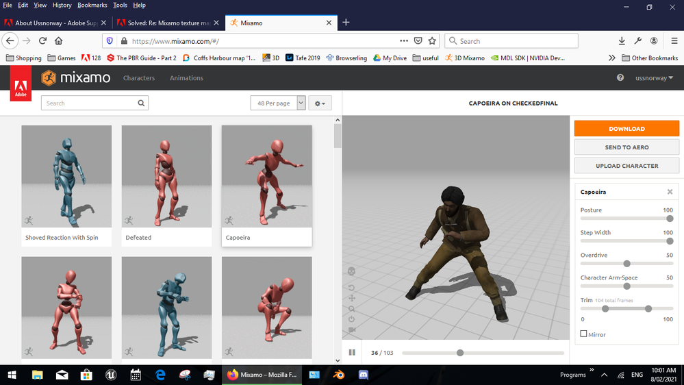 1 download character and animation