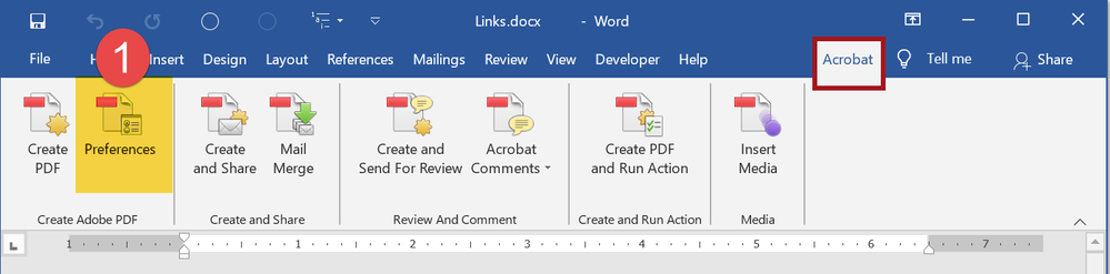 Adobe PDF Maker plug-in  -- The Acrobat Ribbon in MS Word.