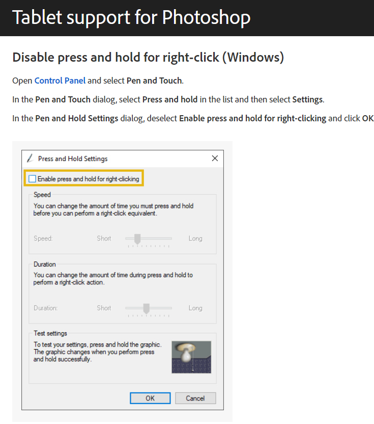 Re: Press and Hold for Right Click does not work i - Page 2