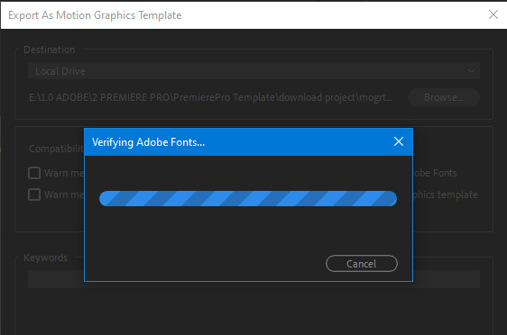 Verifying adobe fonts зависает