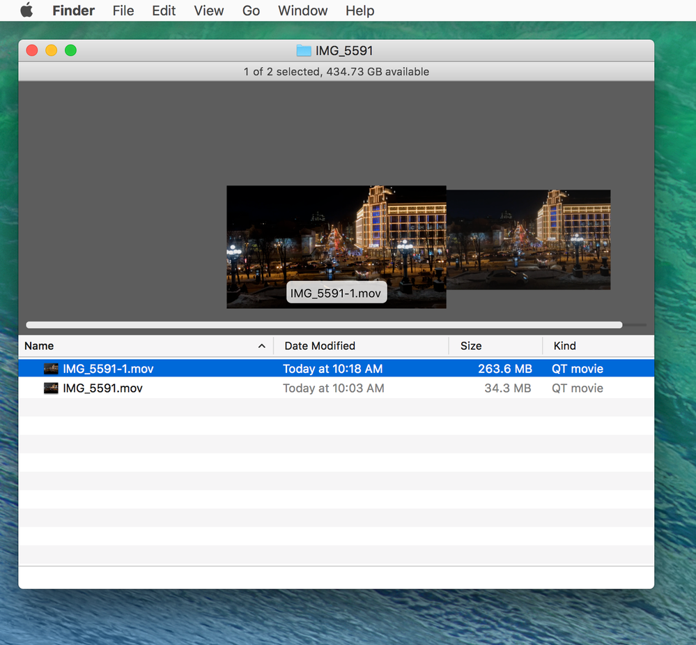 ProRes version along side original file.