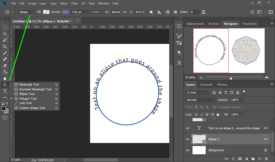 adobe photoshop text in circle