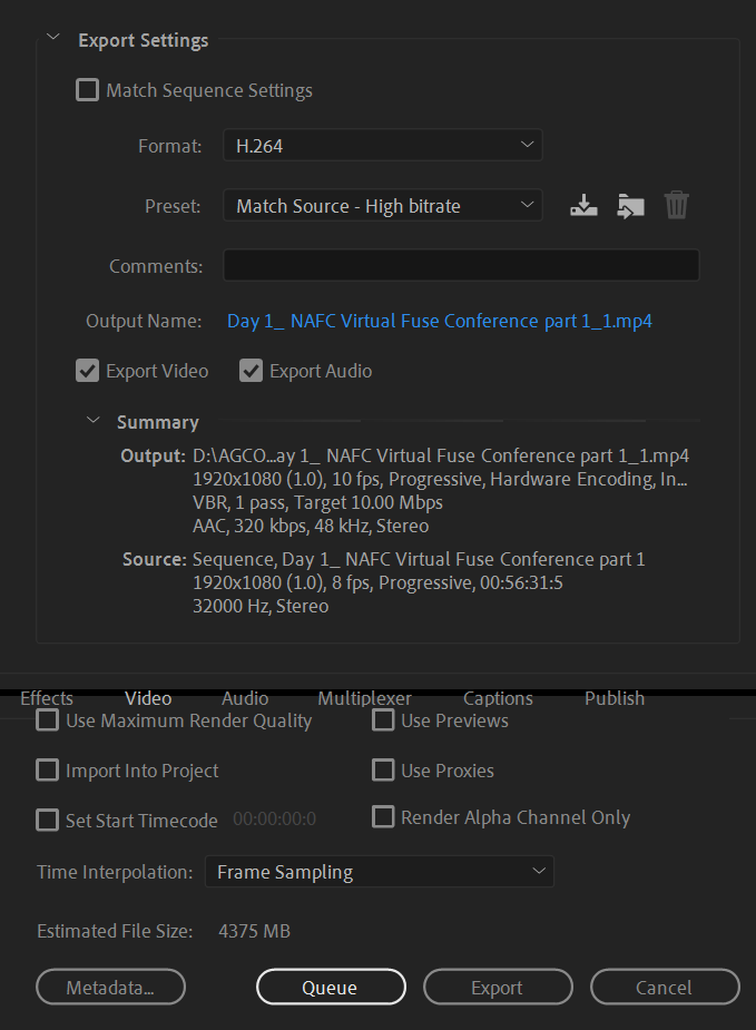 Solved Video Lag after Exporting Adobe Community 11859857