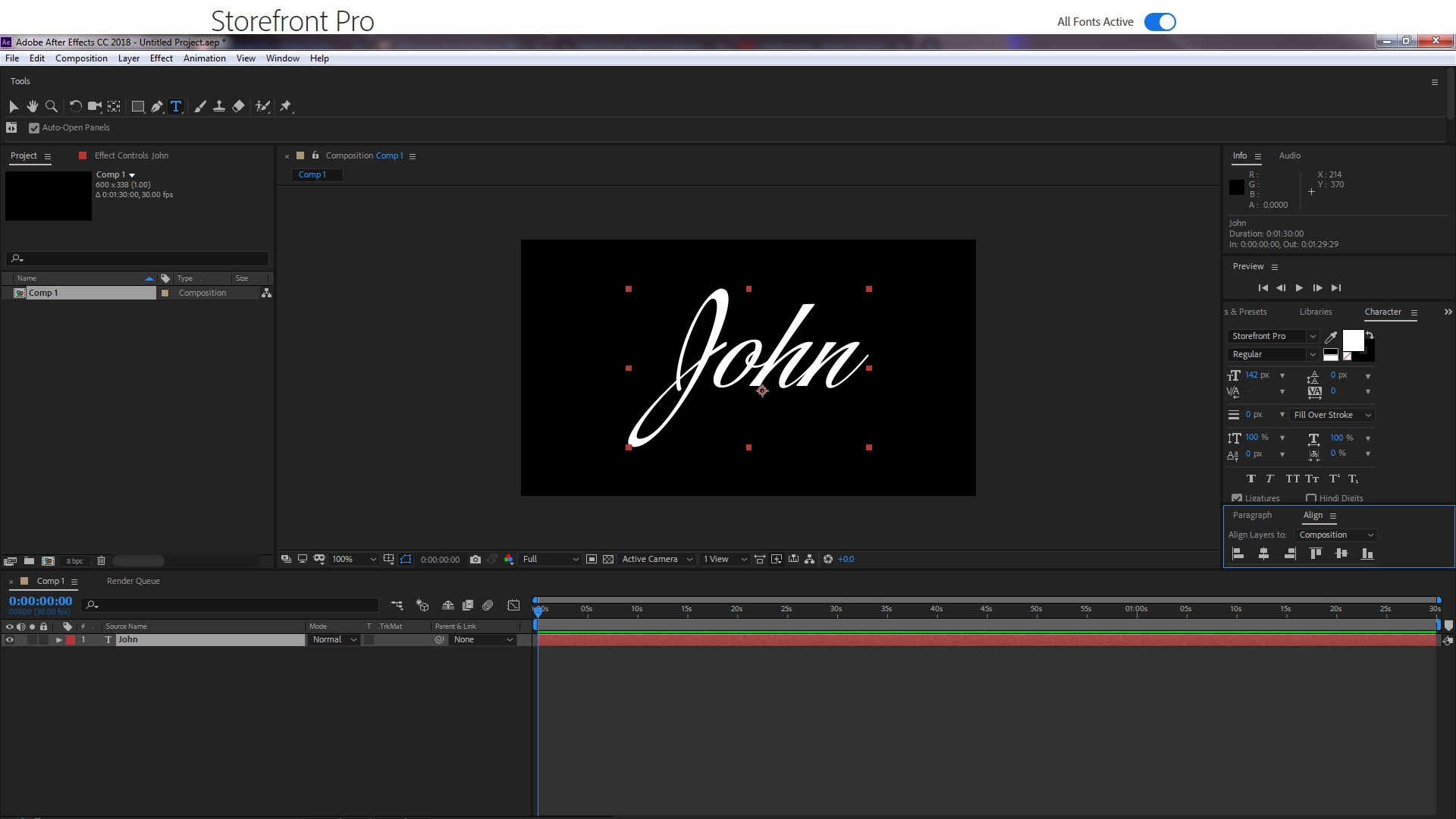 adobe after effects font folder