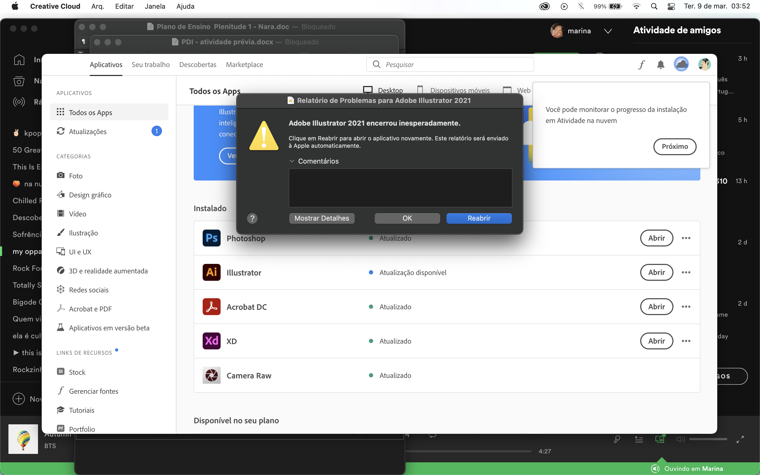 Illustrator wont open on mac BigSur Adobe Community 11881584