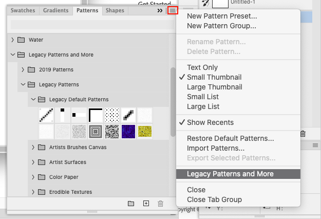 photoshop default patterns download