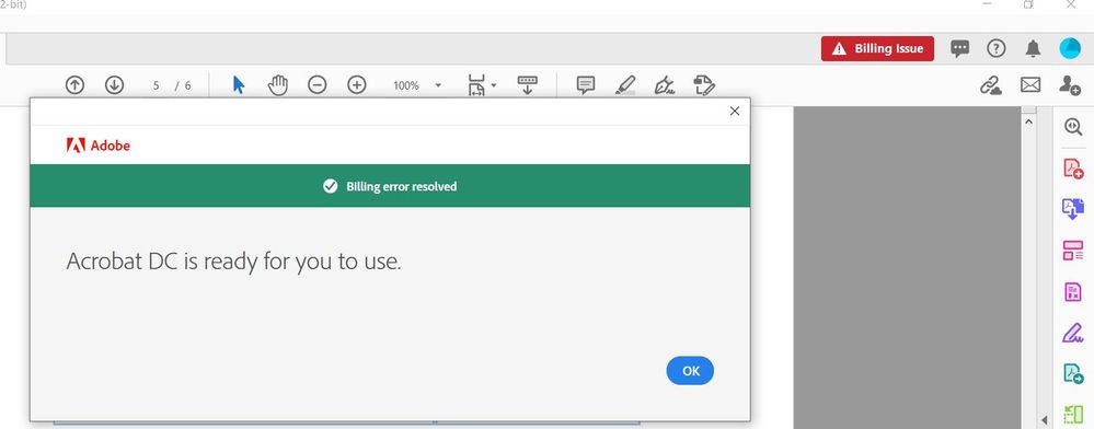 Solved: Re: Acrotbat Pro DC "Billing Issue" Red Icon Wont ... - Adobe ...