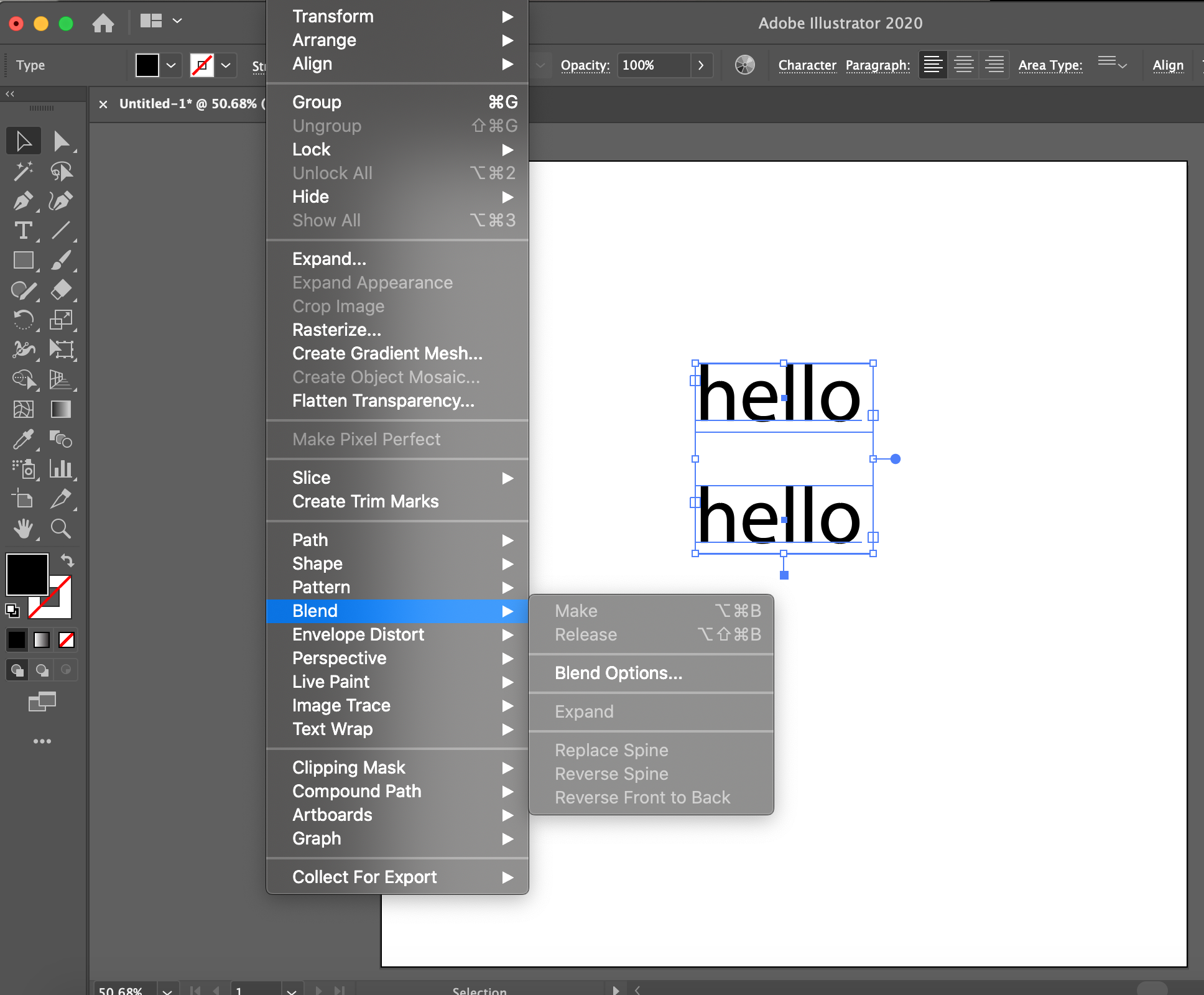 Solved: Blend tool is grayed out, illustrator is not allow... - Adobe ...