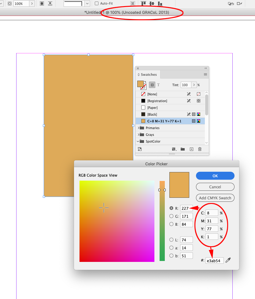 Different RVB and hex codes in InDesign compared t... - Adobe Community ...