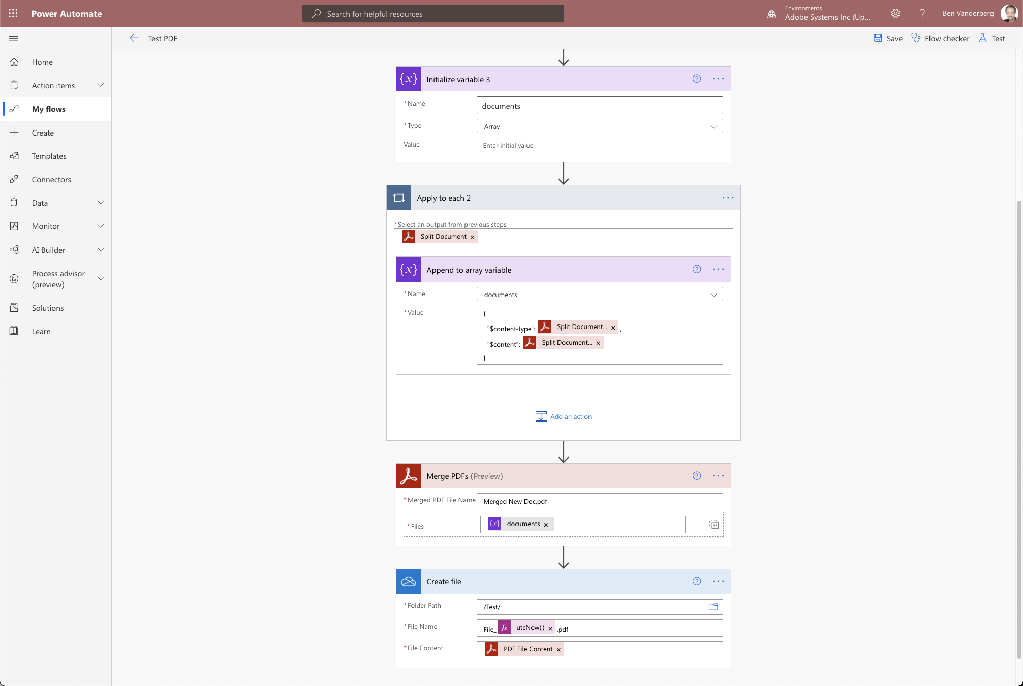 Solved: Power Automate Split and Merge the split output ar... - Adobe ...