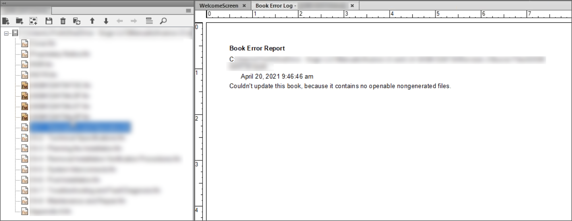 Book Error: Couldn't update this book, because it ... - Adobe Community ...