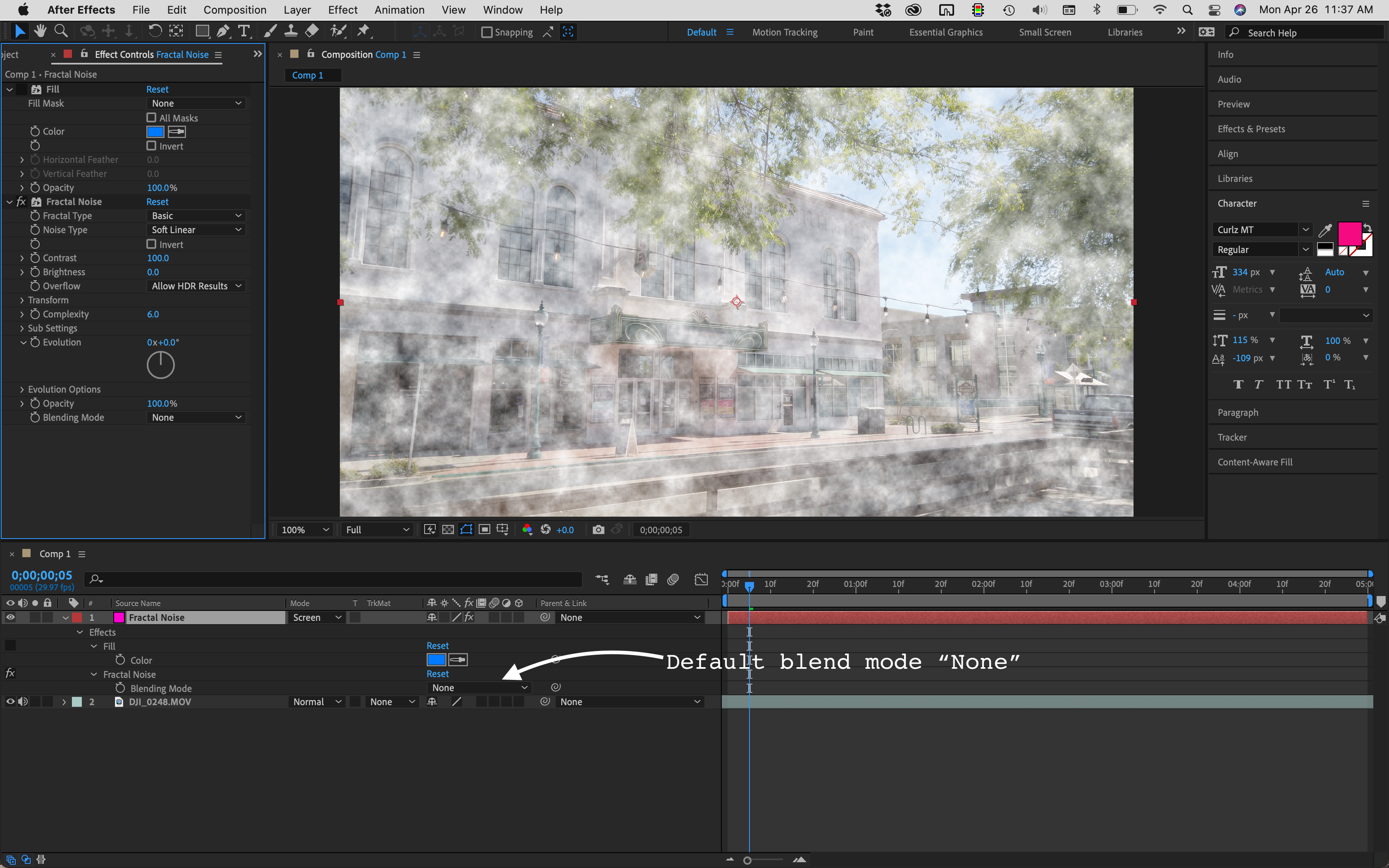 Re: Creating a transparent colored smoke overlay f... - Adobe