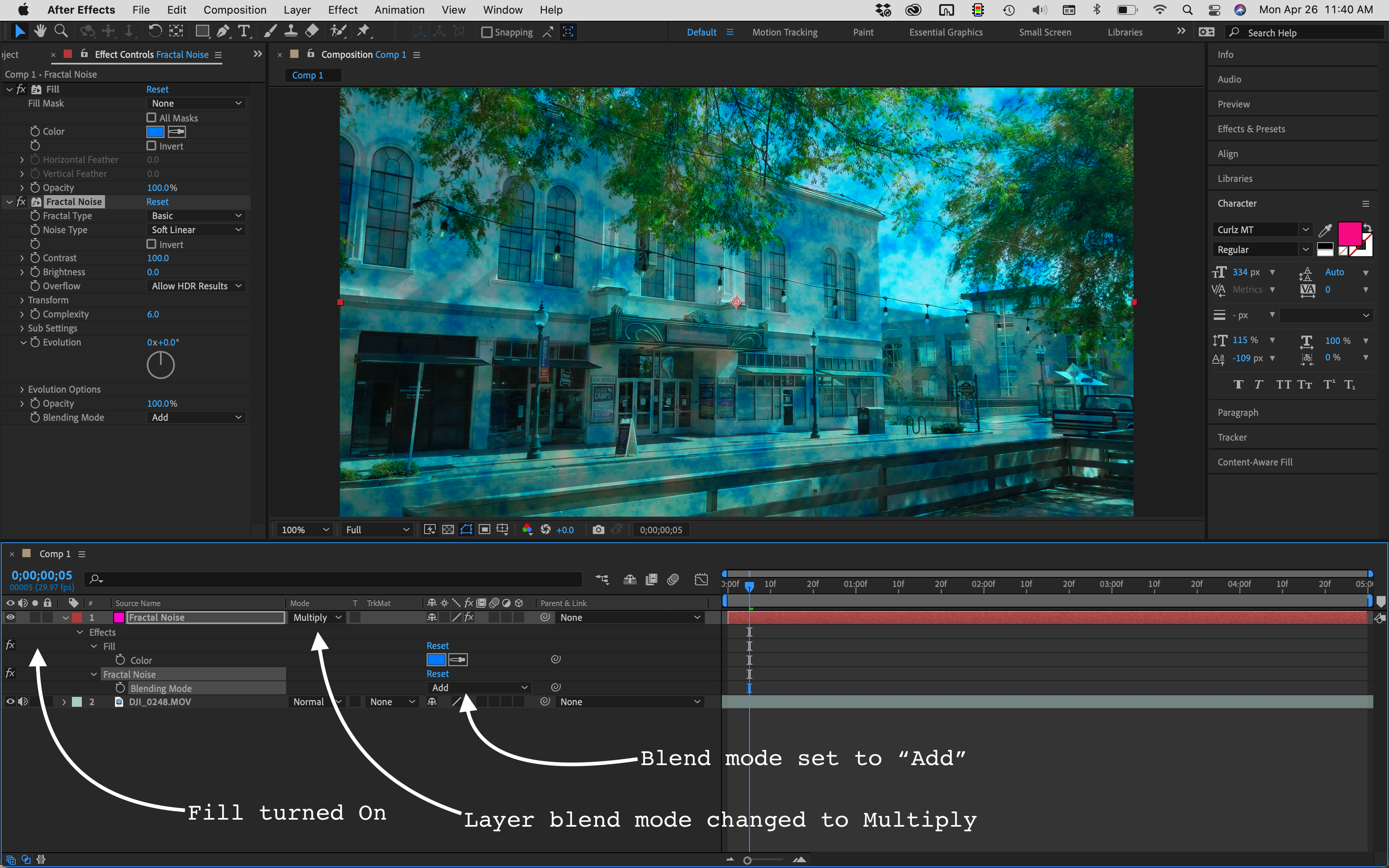 Re: Creating a transparent colored smoke overlay f... - Adobe