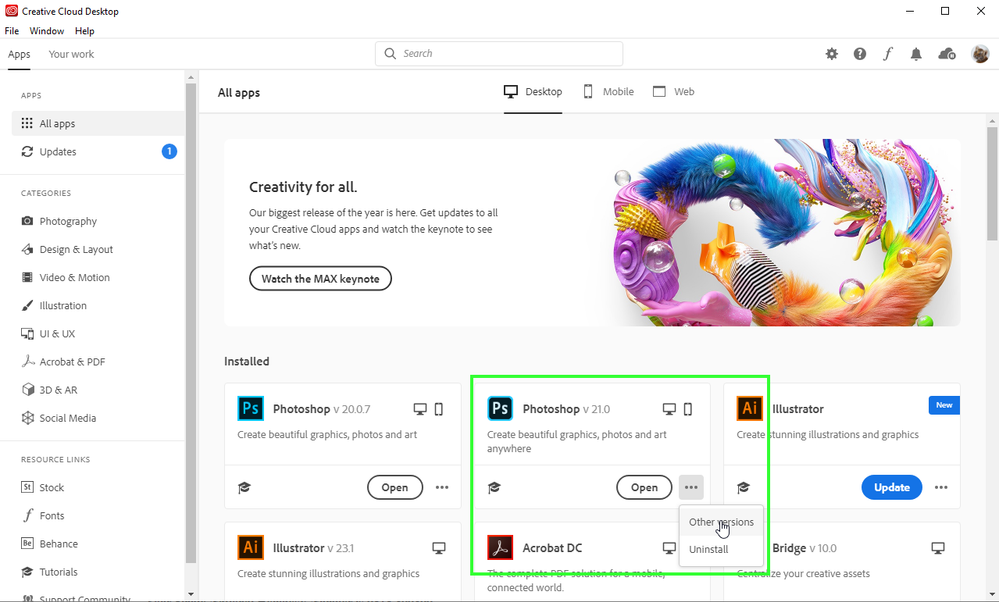adobe photoshop 2020 cc very glitchy