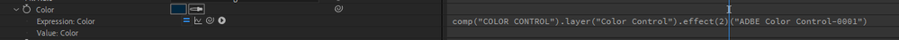 The coding example for ' Color Control '