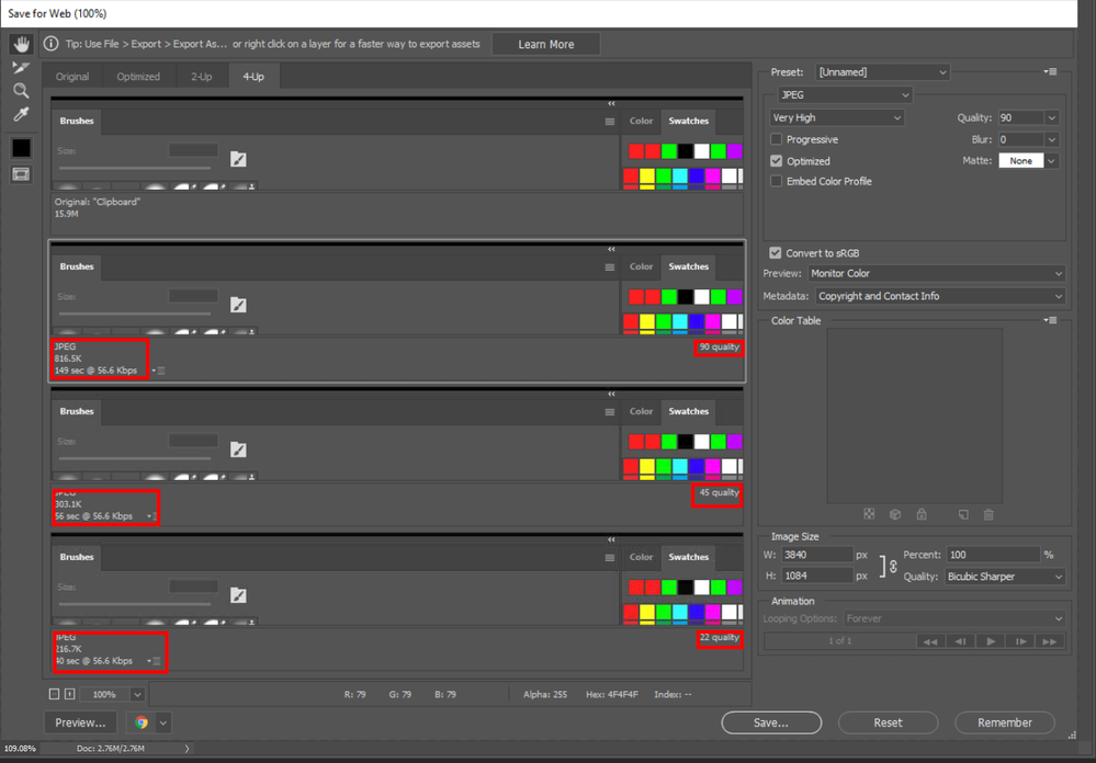 Export As File Quality Based On Mb Kb Size Ph Adobe Support Community 10737796