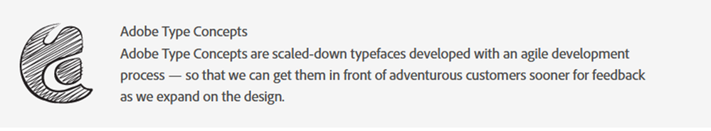 From Adobe.com re: their Concept Fonts.