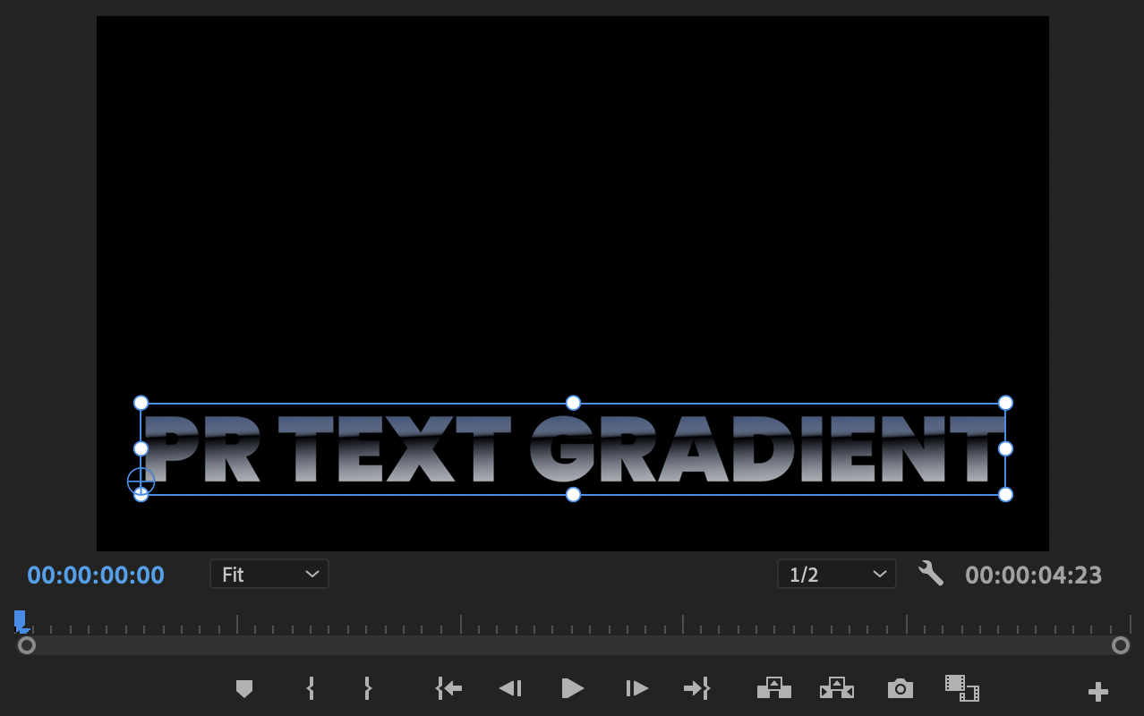 premiere pro text gradient