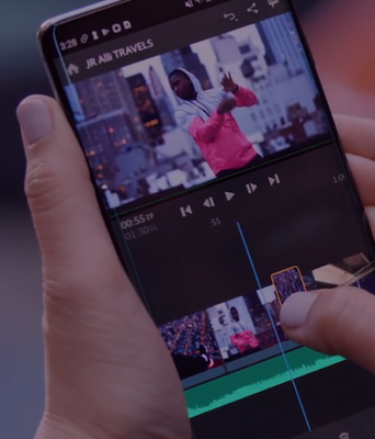 Adobe Premiere Rush on a mobile device