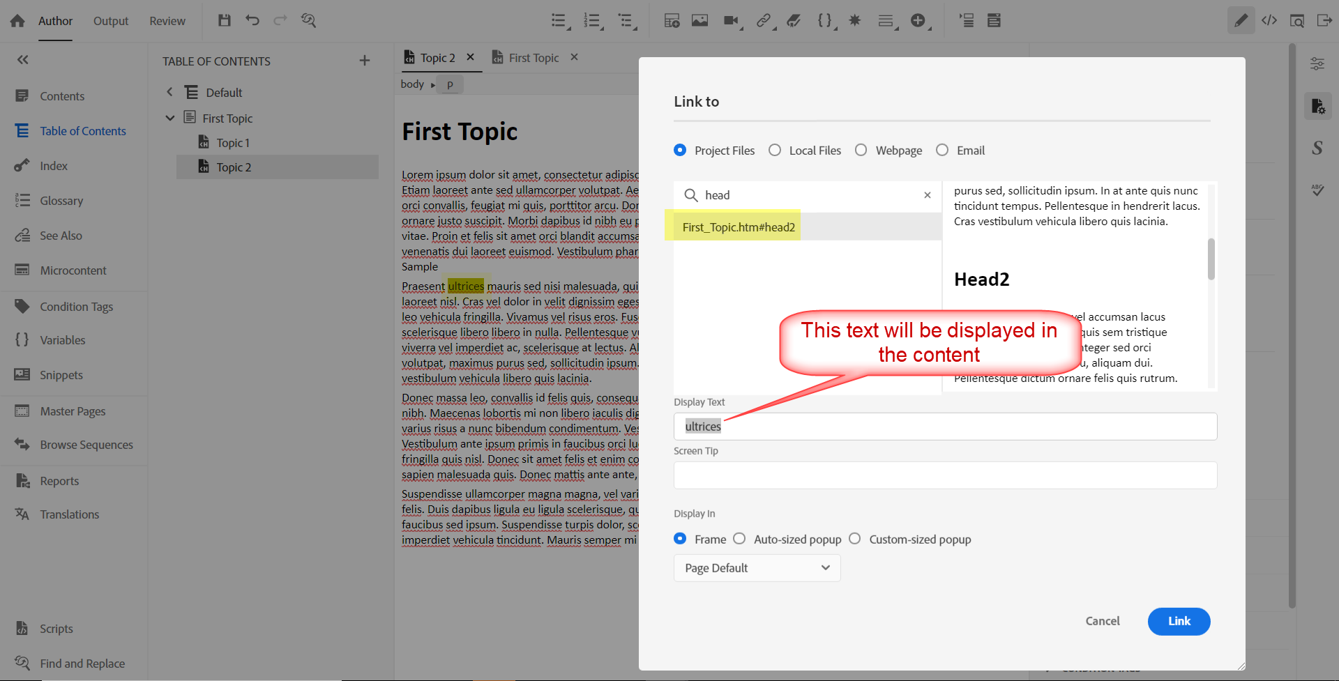 Solved Linking Bookmarks in RoboHelp 2020 Adobe Community 12055097
