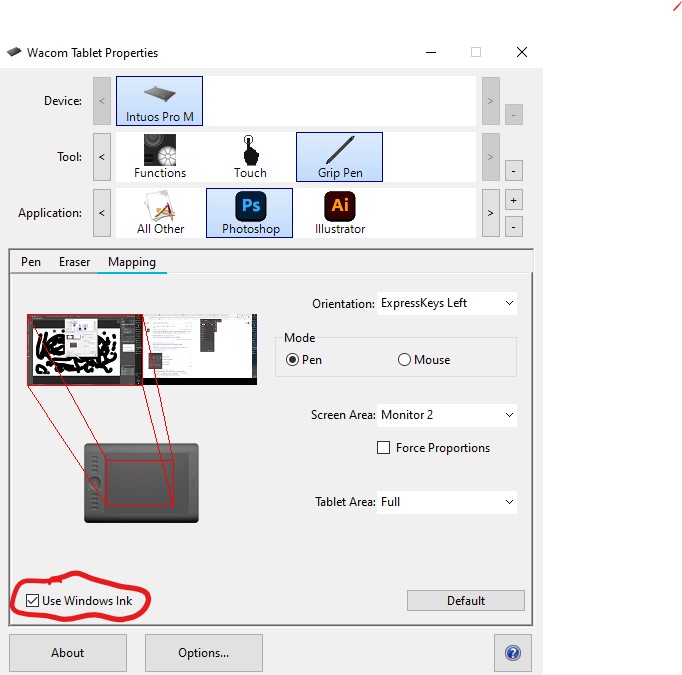 Eraser function doesn't work properly with my Waco... Adobe Support