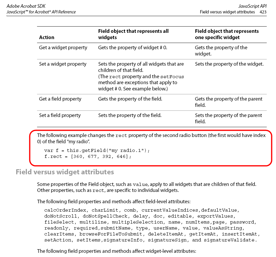 Solved: Adobe Javascript Radio Buttons Coordinates - Adobe