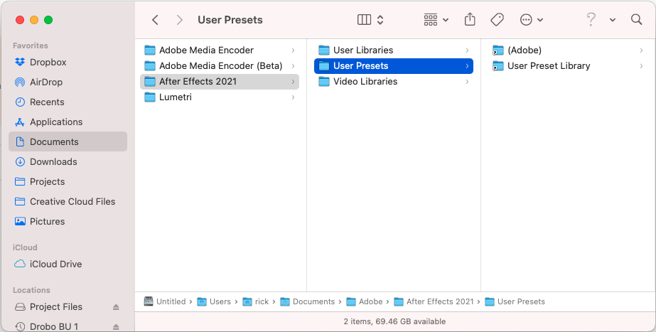 How To Find "User Presets" Folder On Mac - Adobe Community - 12093179