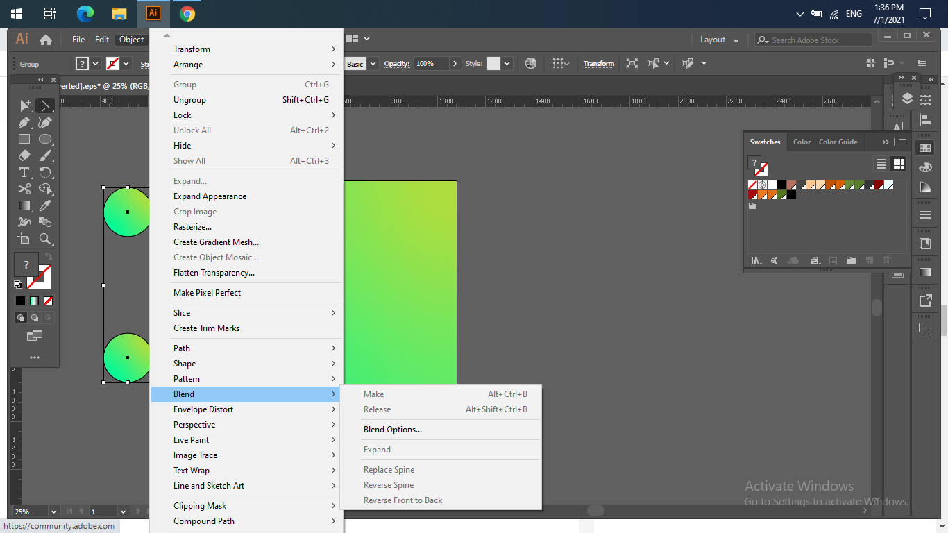 Blending tool not blending or allowing me to "make... Adobe Community