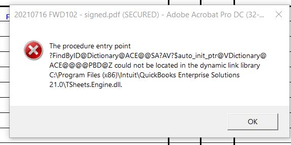 Solved: Procedure Entry Point Could Not Be Located - Adobe Community ...