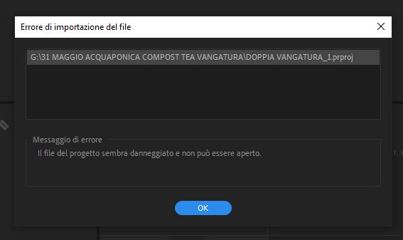 adobe premiere pro corrupt project file