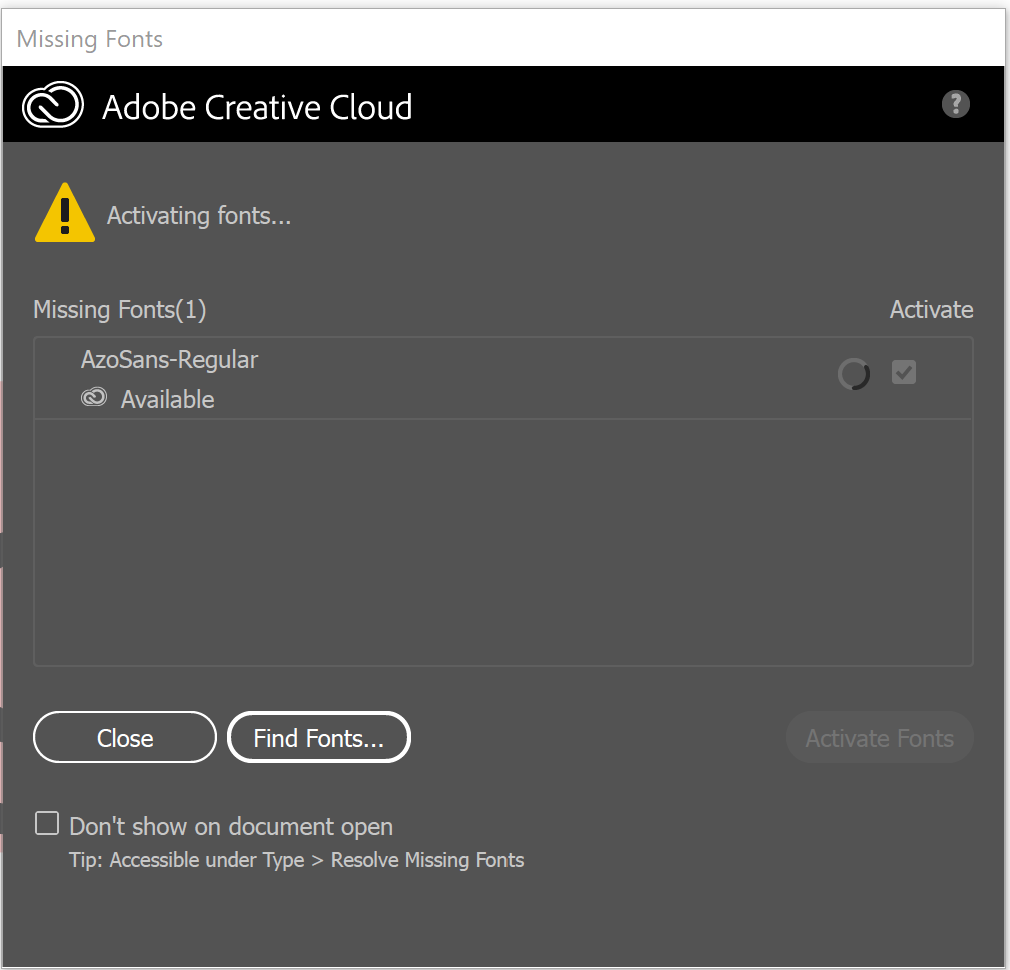 Solved: Can't Activate Fonts - Adobe Community - 10758534