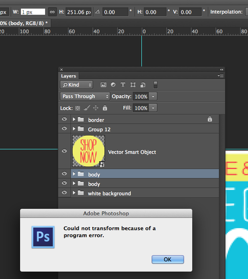 P: Vector Smart Object Group Resizing Crashes CS6 - Adobe