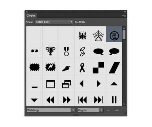 P: Add a Glyphs panel - Adobe Community - 12250634