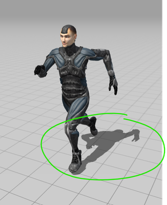 Visible shadow with Exo Gray model