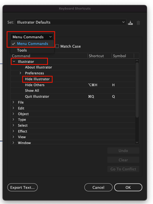 Solved Re Why Isn T There A Hide Illustrator Command H Adobe Support Community